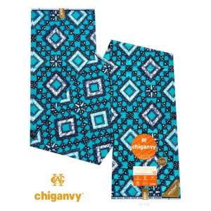 Chiganvy Block Print - Turquoise Diamond