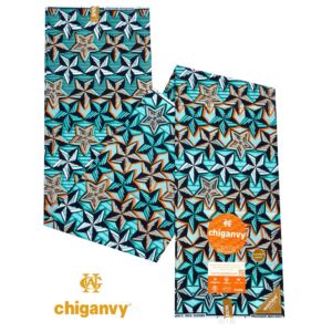 Chiganvy Golden - Teal Star Pattern