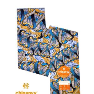 Chiganvy Wax Golden - Blue Orange Floral