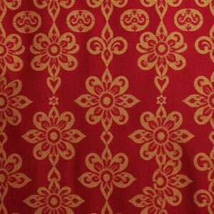 Premium Brocade Fabric - Gold & Burgundy